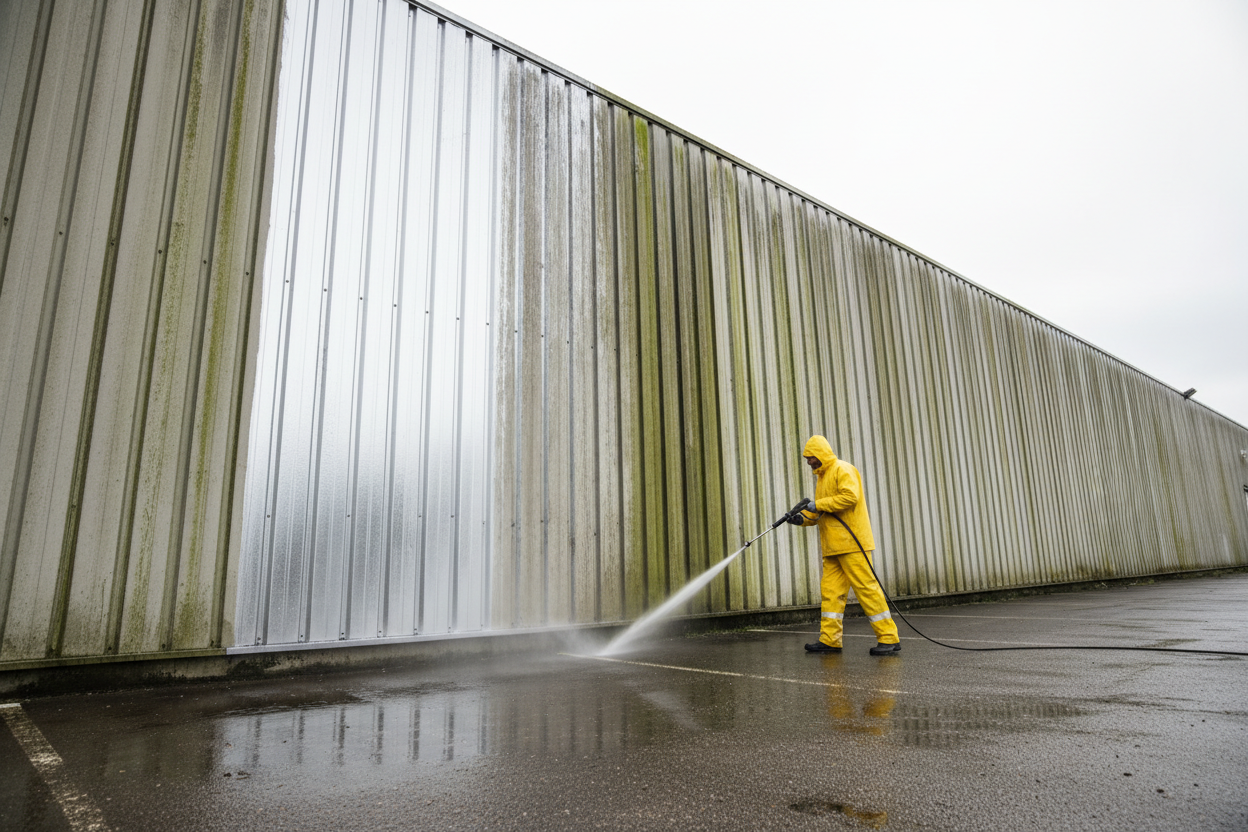 Nettoyage haute pression bardages à Évry (91)